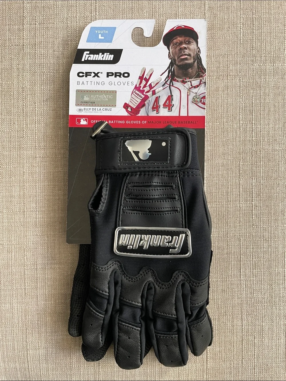 Franklin Kids Black CFX Pro Batting Gloves - Youth L
